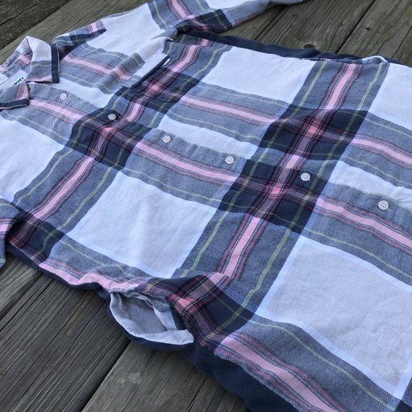 DKNY Women Button Front Shirt Dress Plaid Top - Picture 6 of 8